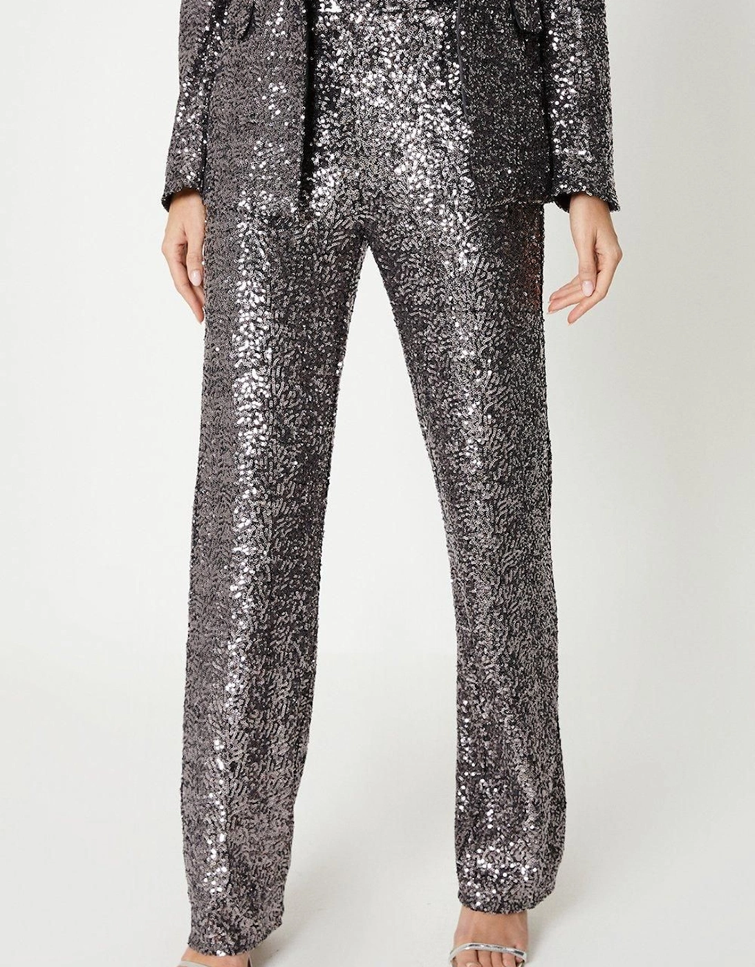 Sequin Wide Leg Trouser