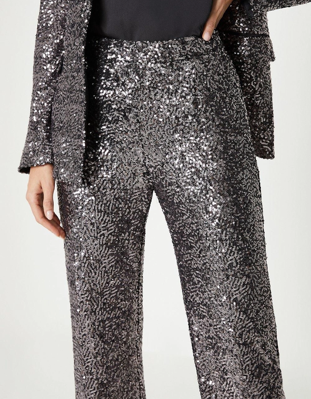 Sequin Wide Leg Trouser