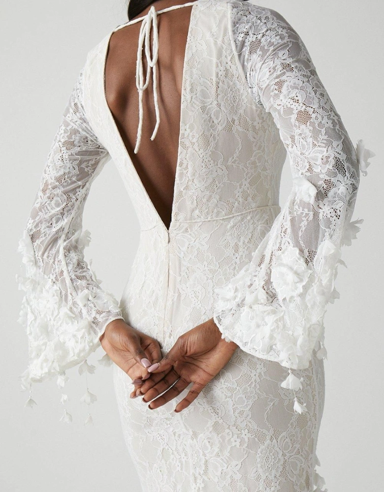 Premium Orchid Long Sleeve Lace Wedding Dress