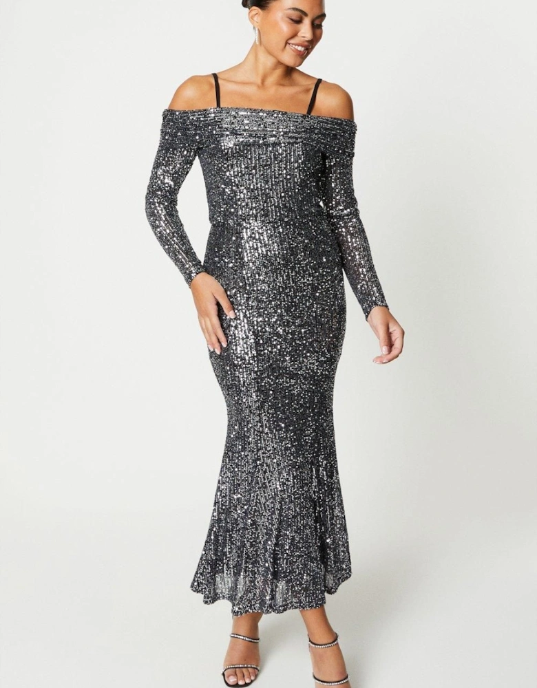 Cami Sequin Midi Dress