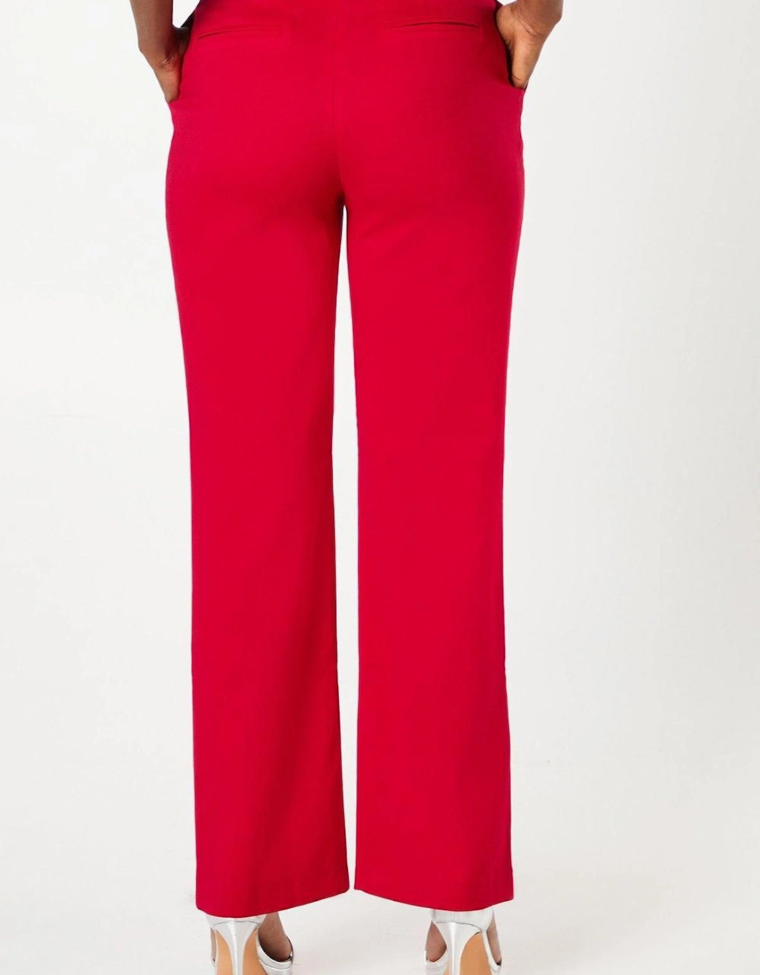 Satin Trim Slim Leg Tailored Trouser