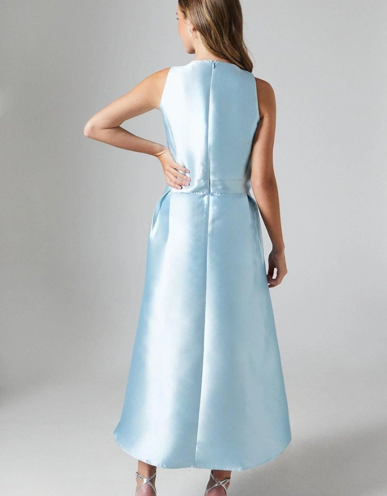 Teen Waterfall Twill Midi Dress