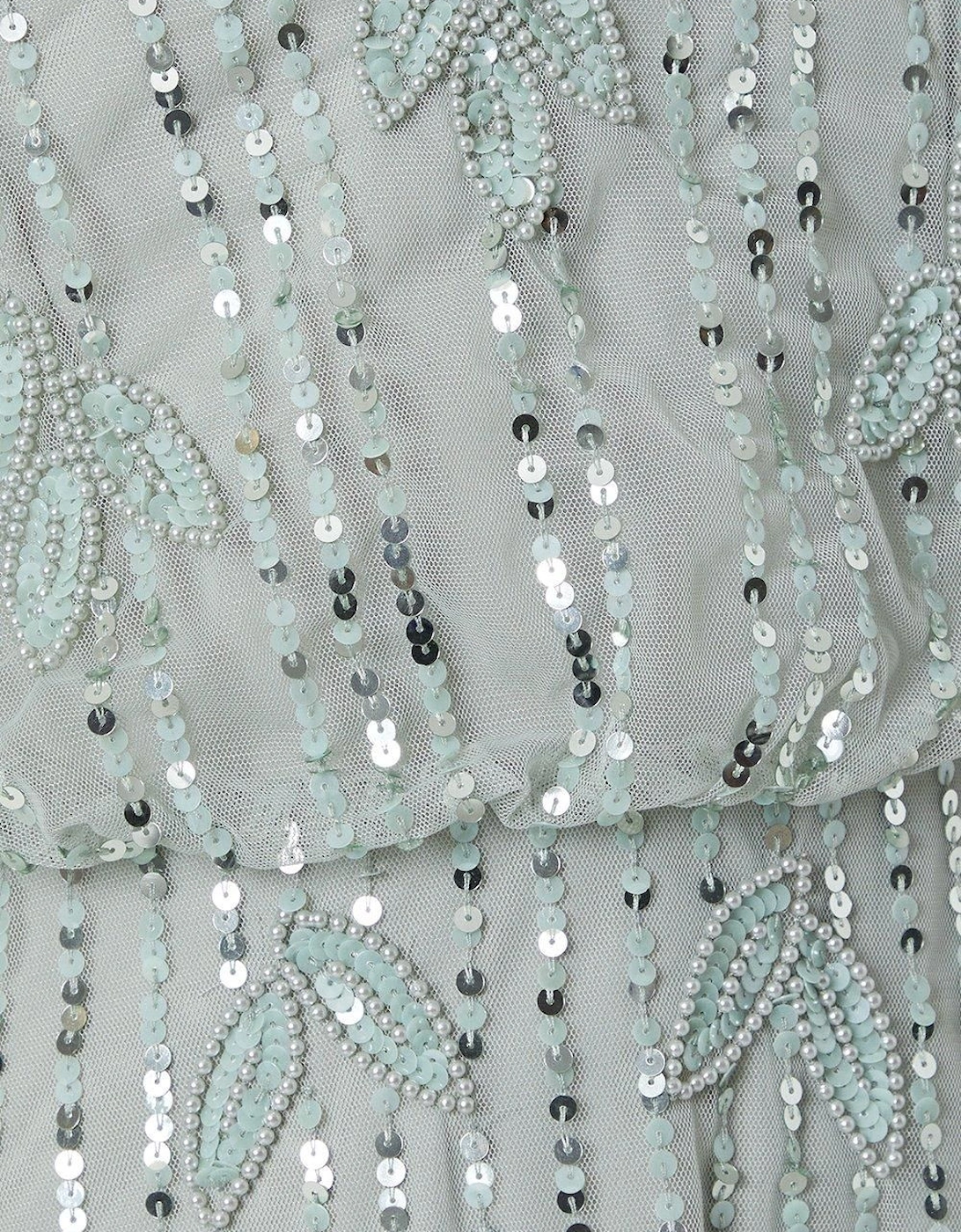 Embellished Foliage Bridesmaid Dress