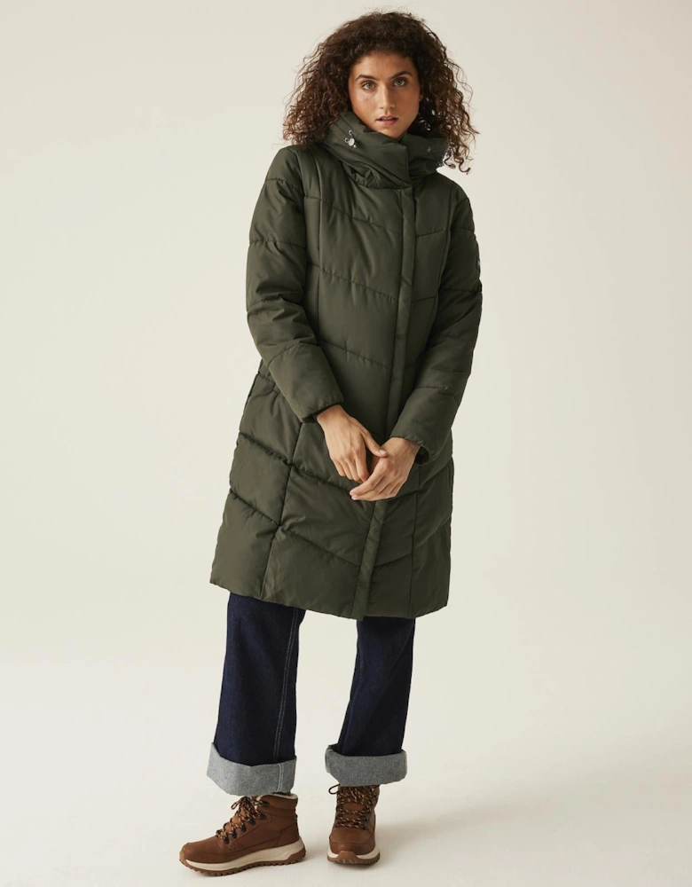 Womens Nurie Longline Hooded Padded Jacket