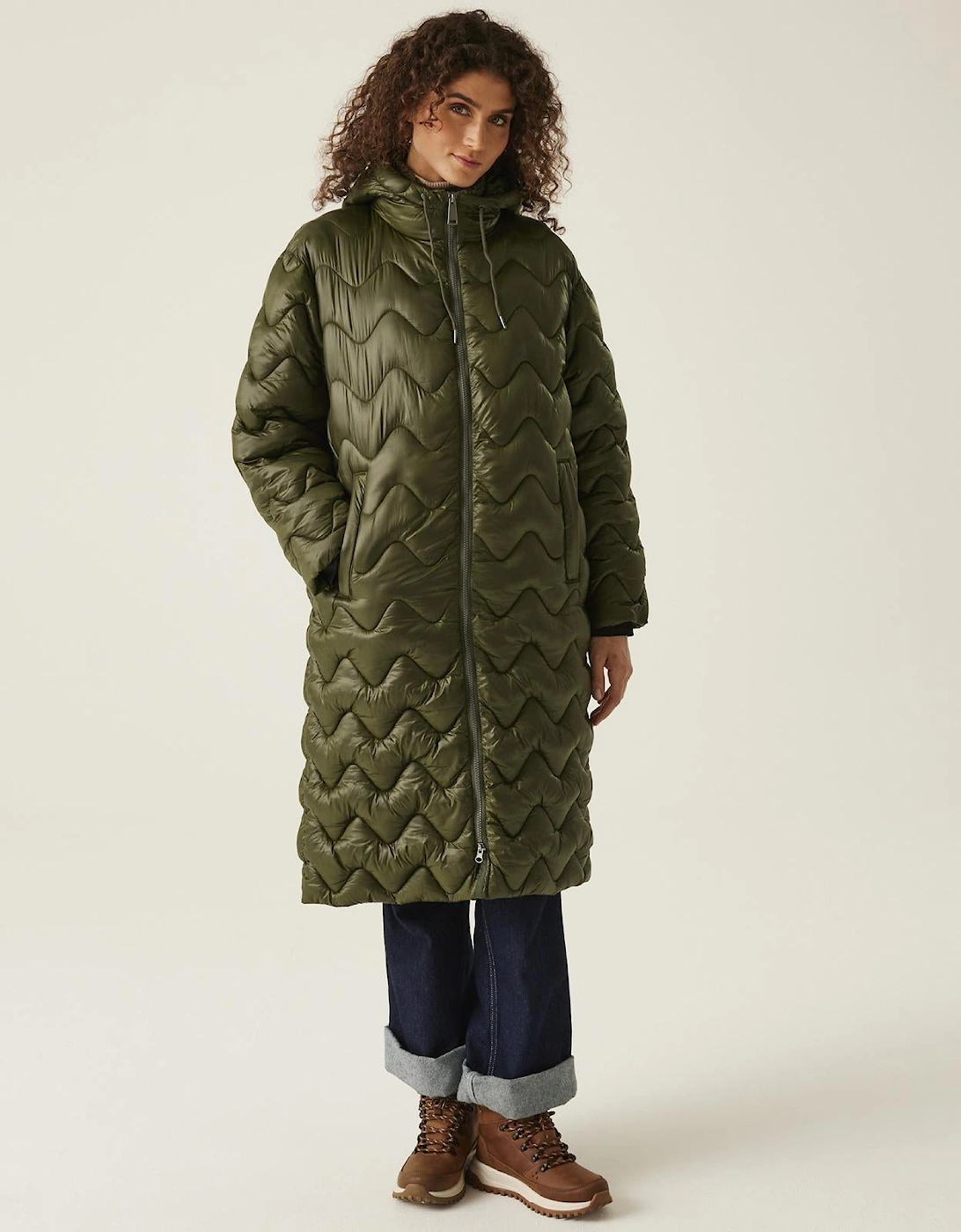 Womens Cambrie II Long Line Padded Jacket, 2 of 1