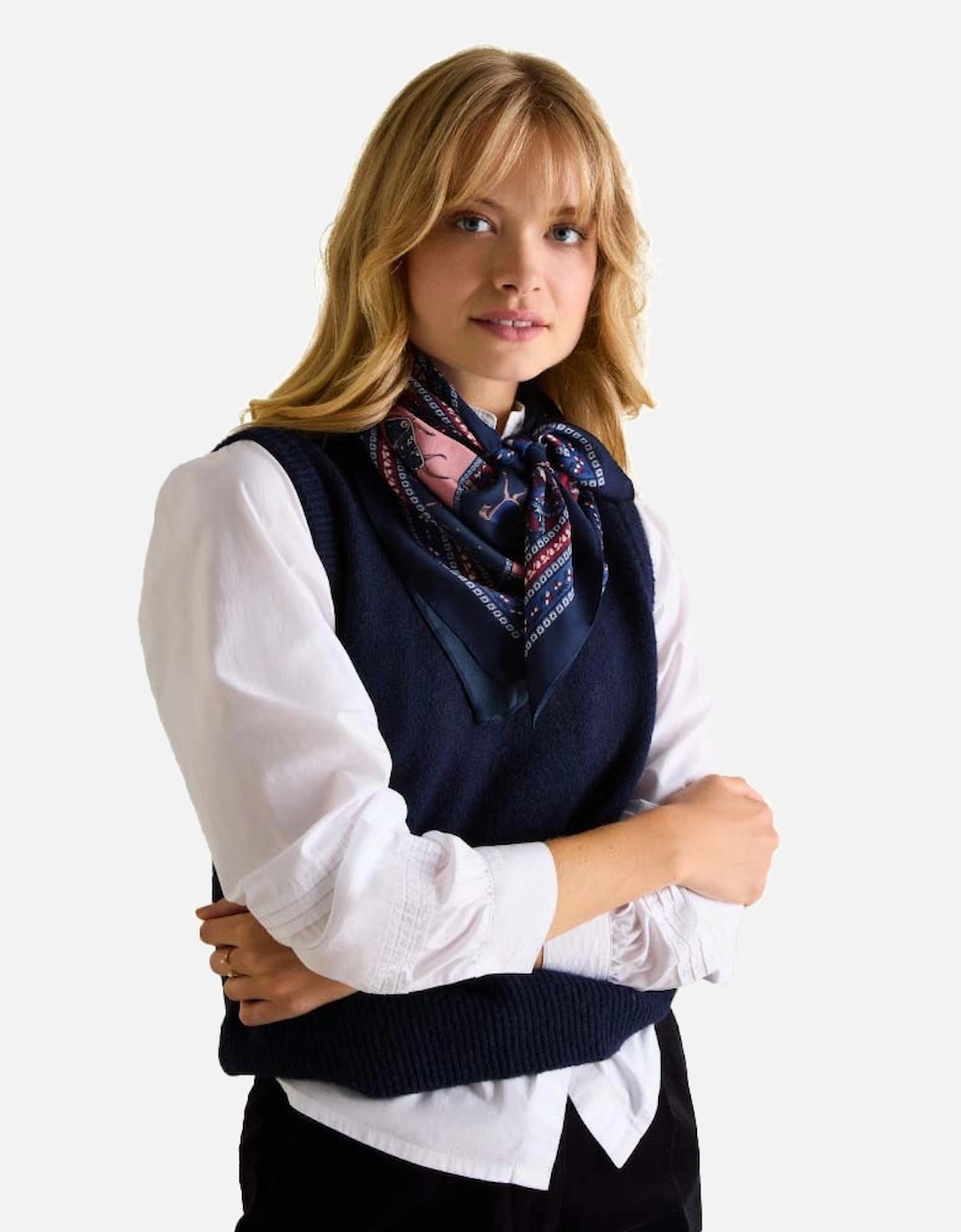 Womens Bloomfield Square Silk Scarf, 4 of 3