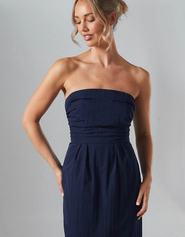 Bandeau Taffetta Bridesmaid Maxi Dress