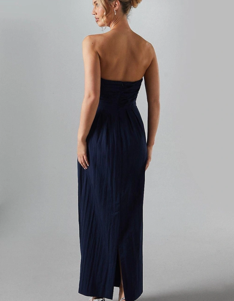 Bandeau Taffetta Bridesmaid Maxi Dress