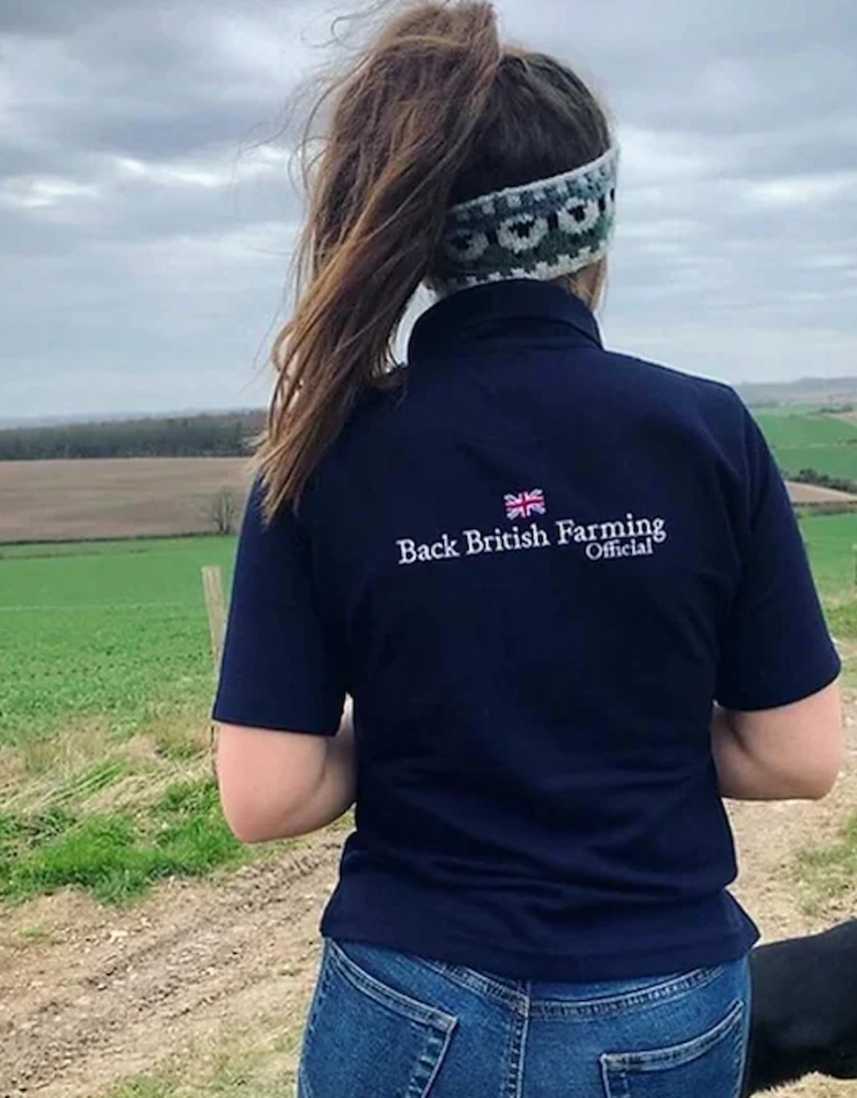 Back British Farming Women's Polo Navy