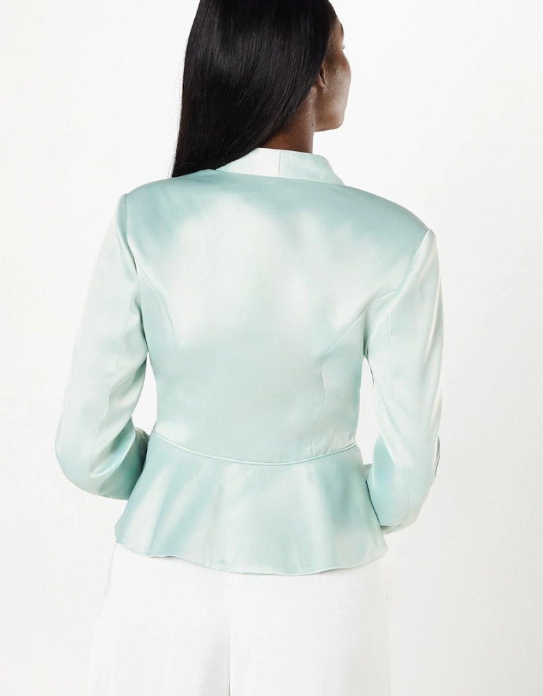 Satin Stretch Tailored Jacket