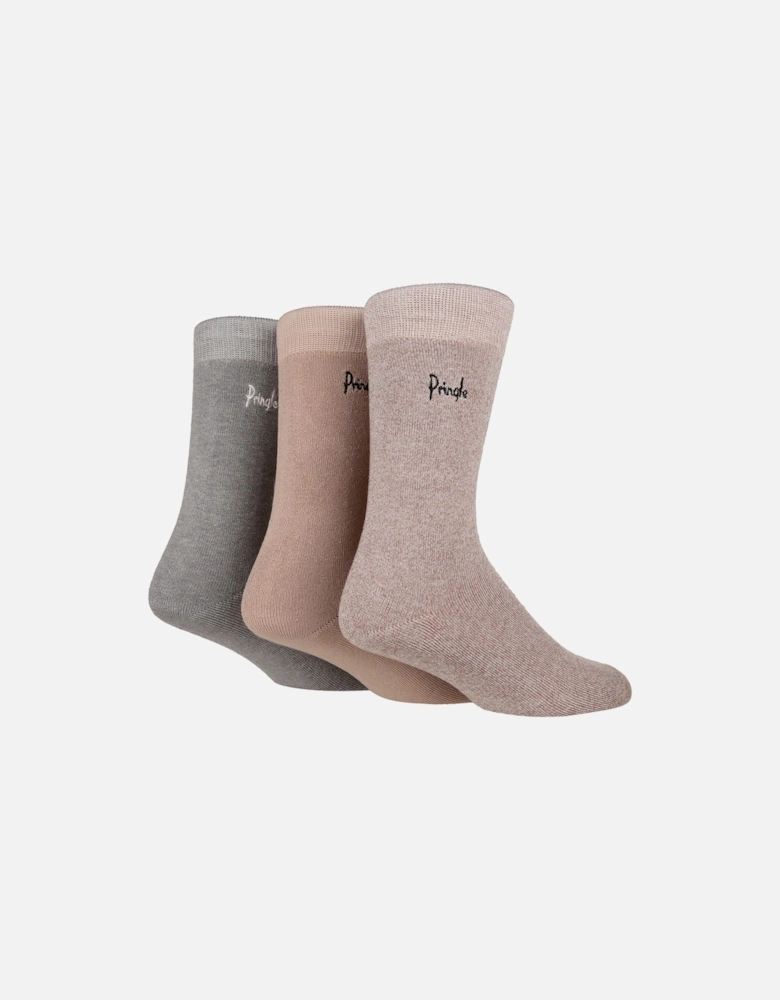 3 PAIR MENS BAMBOO CUSHIONED LEISURE SOCKS