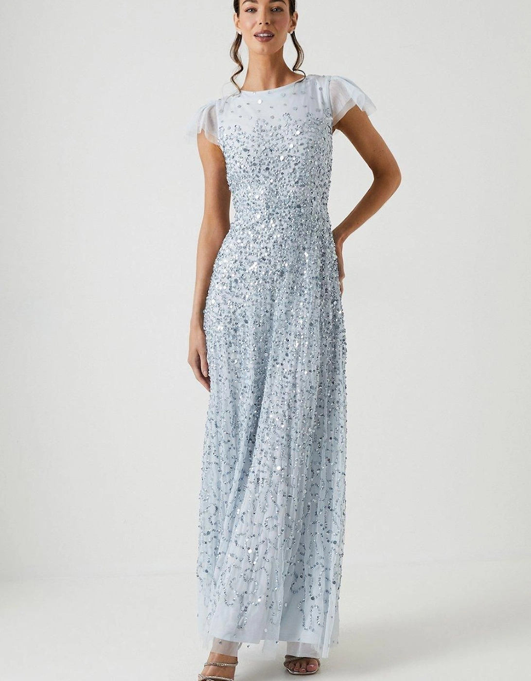 Ombre Sequin Mesh Bridesmaid Dress, 2 of 1