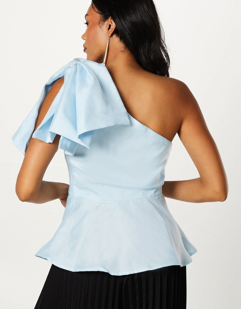 One Shoulder Statement Bow Top