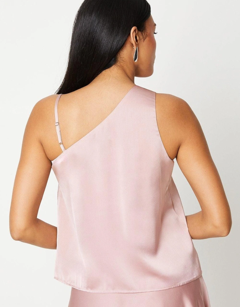 Rose One Shoulder Satin Top