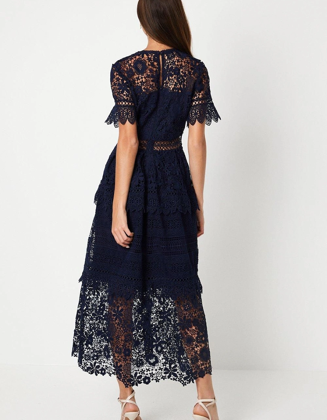 Lace Mix Midi Dress