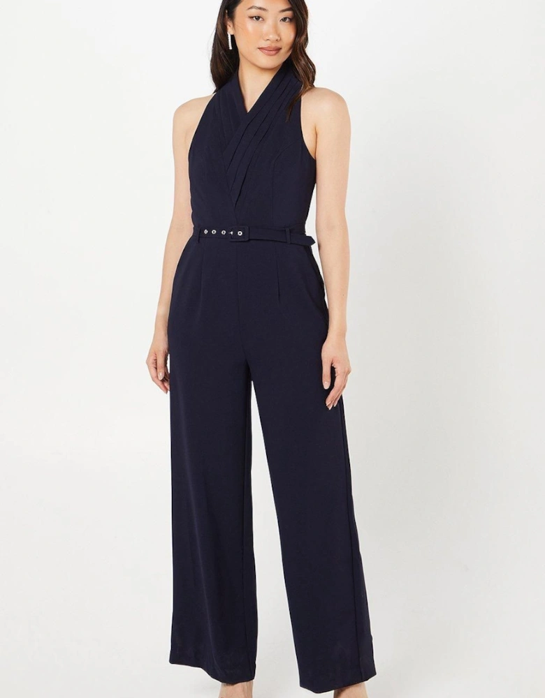 Collared Straight Leg Jumpsuit