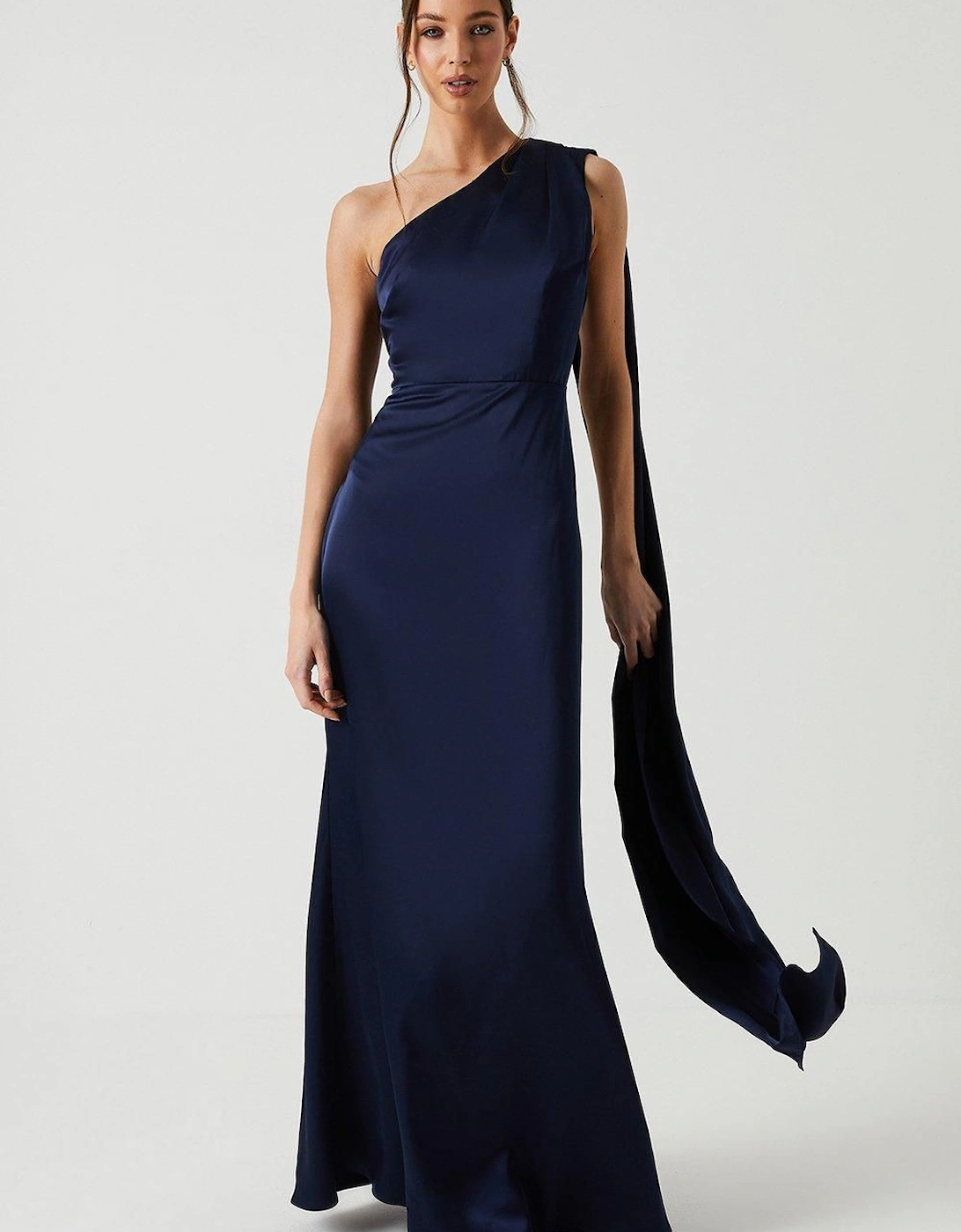 Drape Shoulder Detail Bridesmaid Dress, 6 of 5