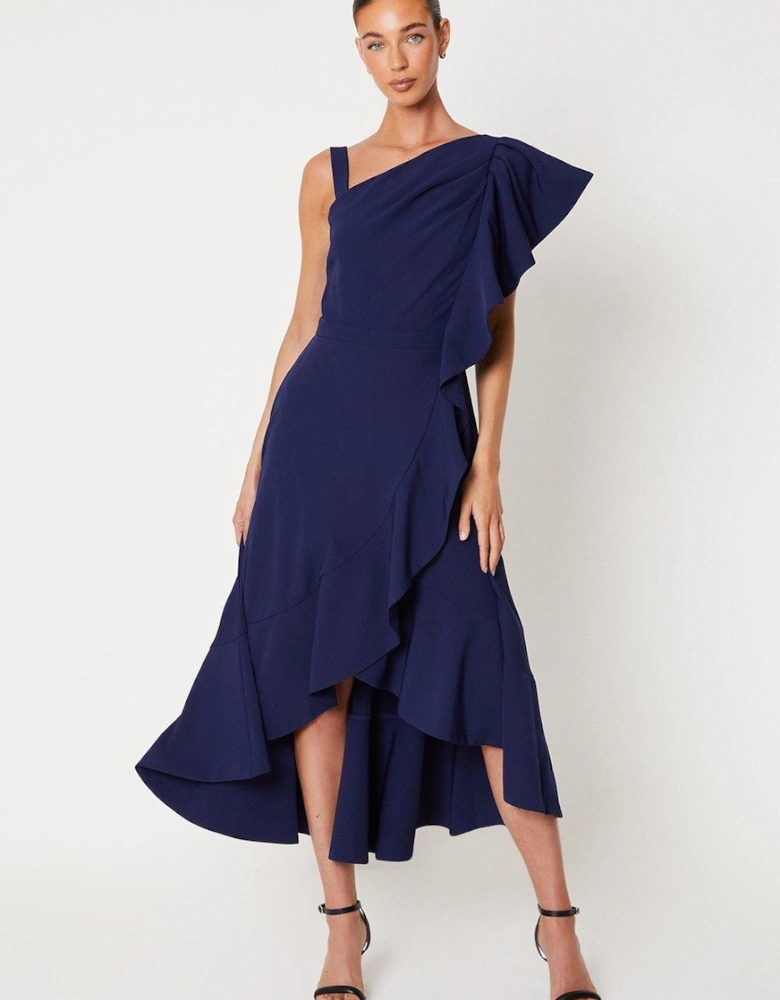 Ruffle One Shoulder Dress