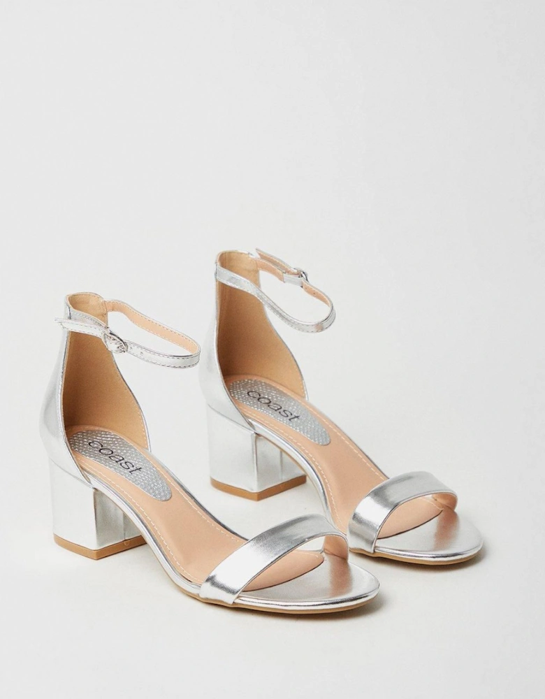 Thelma Ankle Strap Medium Block Heeled Sandals