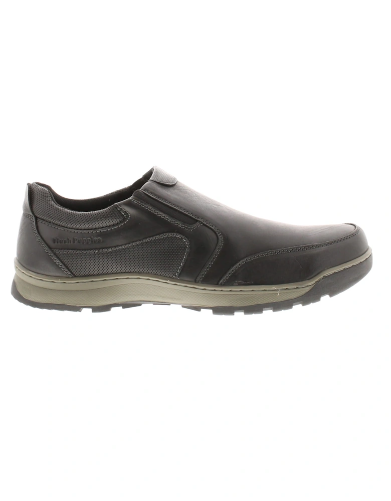 Mens Shoes Casual Jasper Leather black UK Size