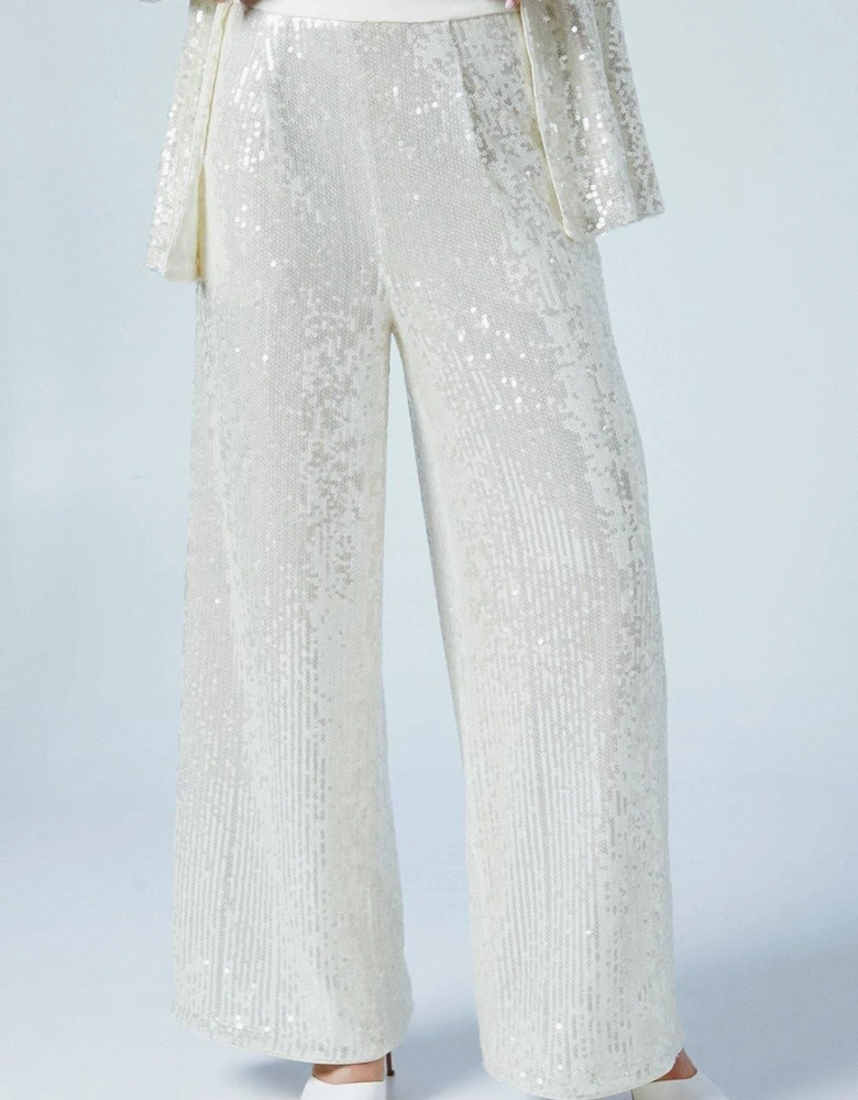 Party Sequin Wide Leg Trouser