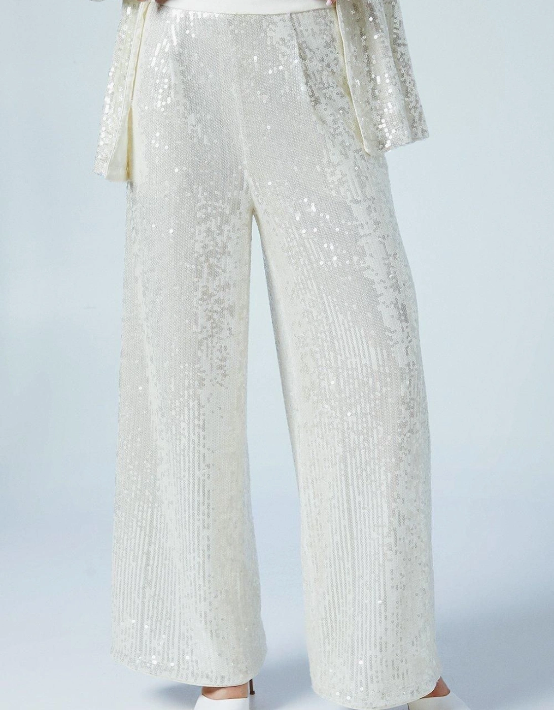 Party Sequin Wide Leg Trouser