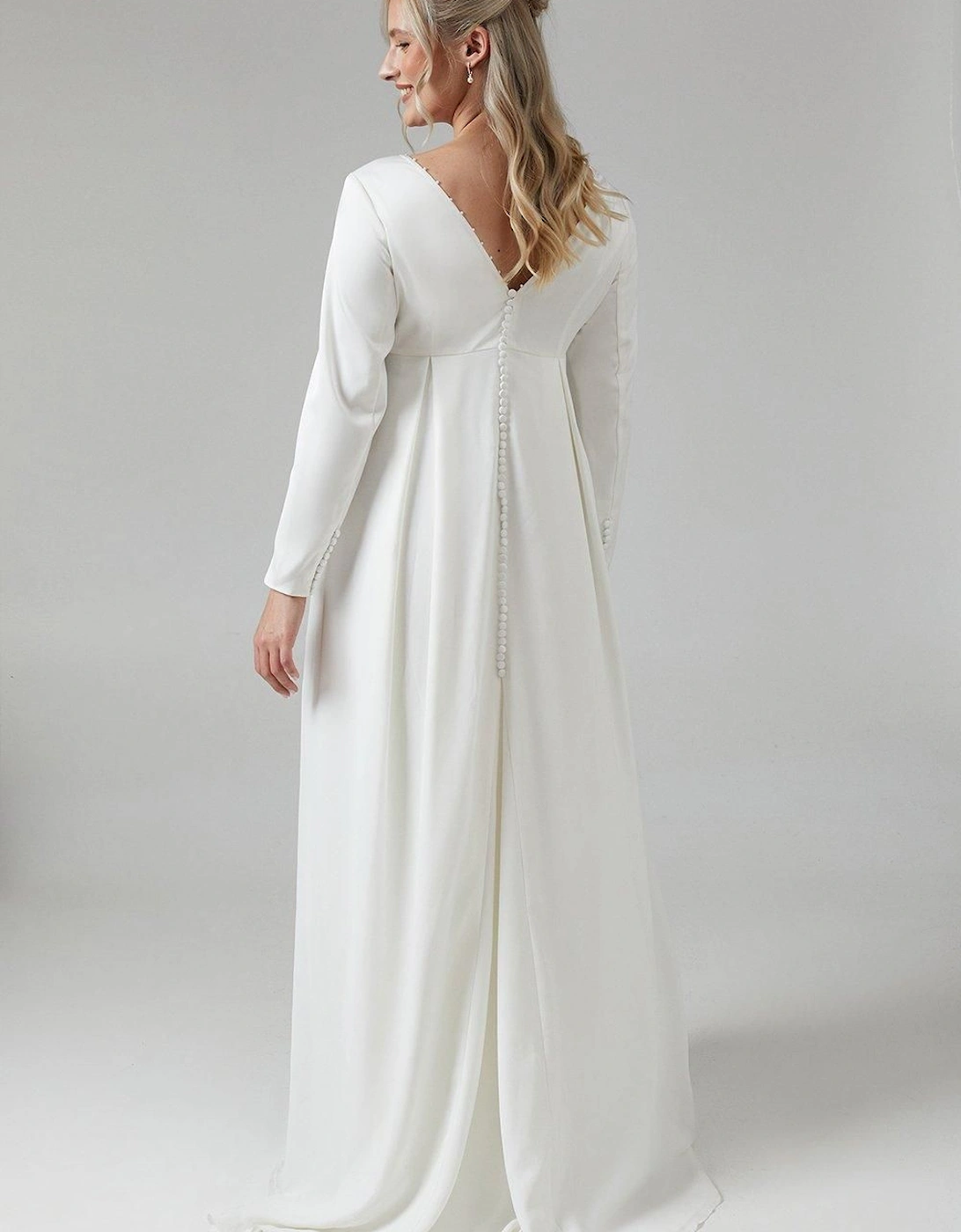 Maternity Chiffon Overlayer Long Sleeve Wedding Dress