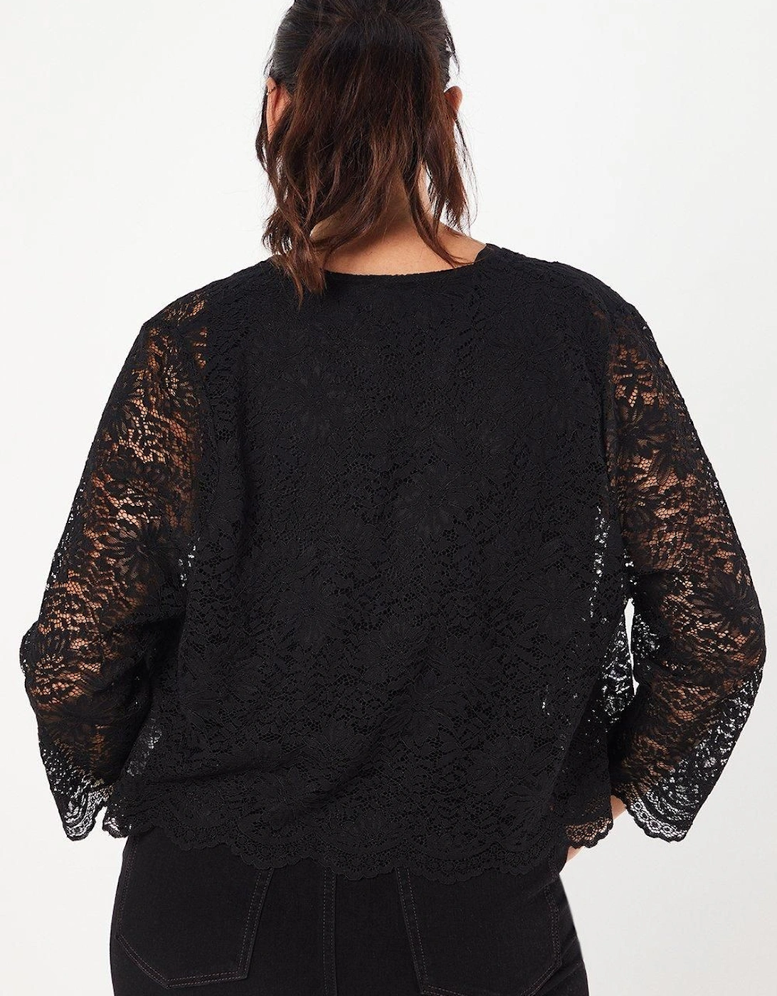 Plus Edge To Edge Lace Jacket