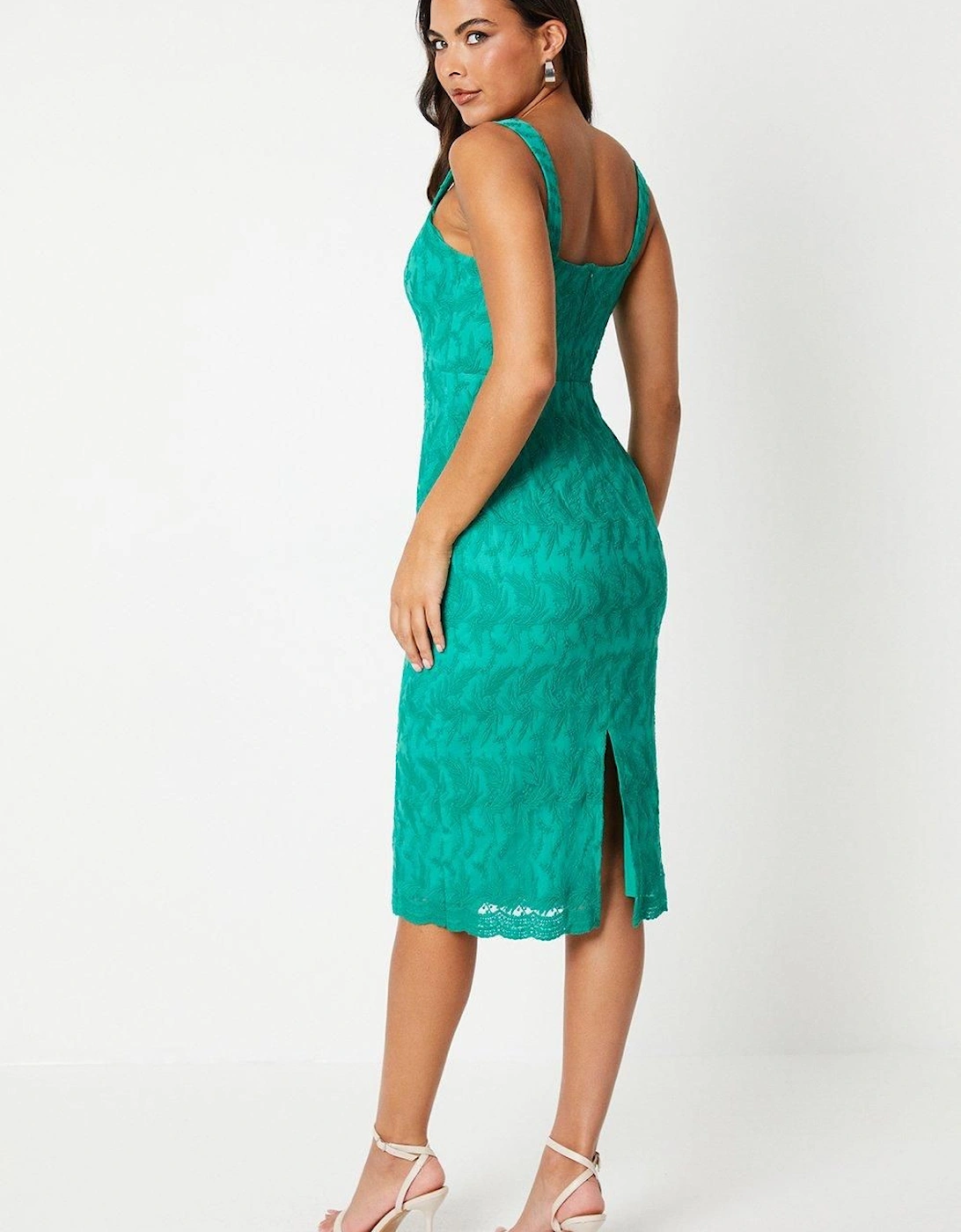 Lace Pencil Midi Dress