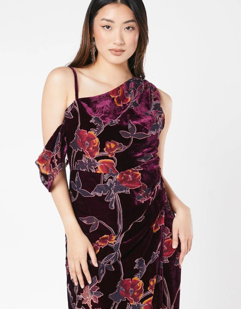 Velvet Party Midi Wedding Guest Dress