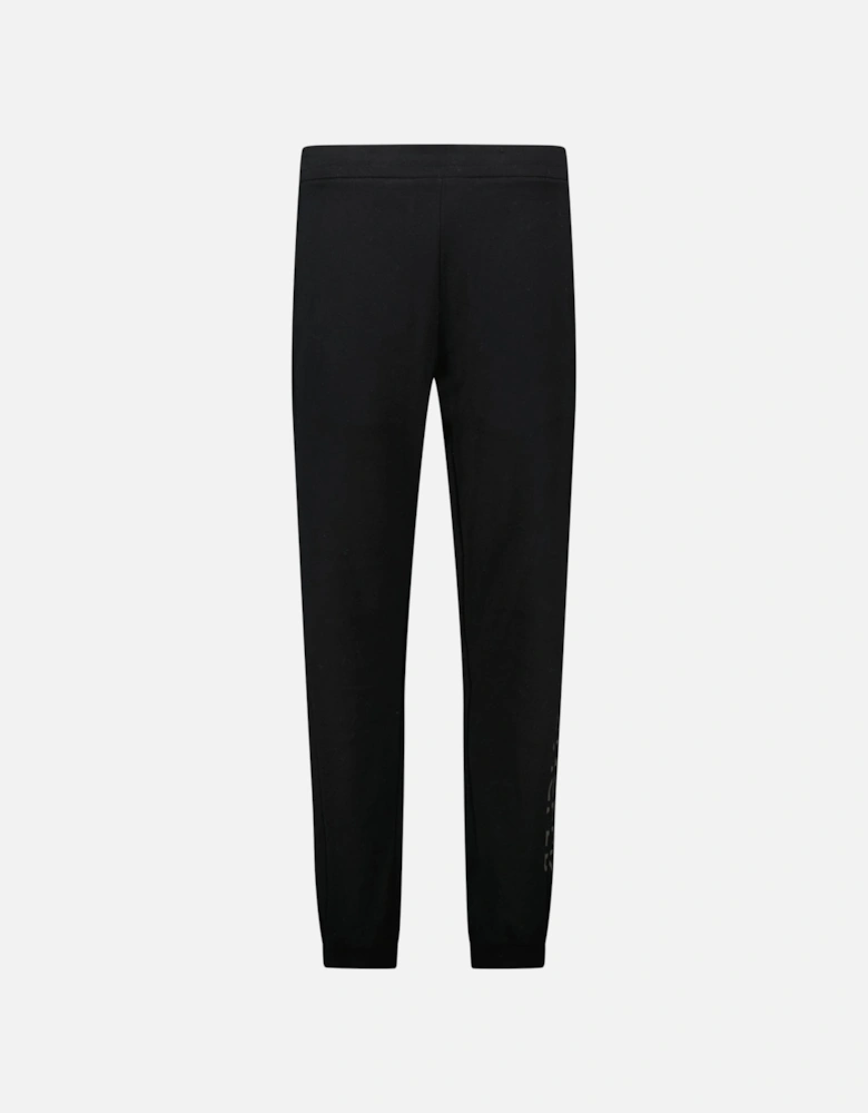 Side Reflective Writing Logo Sweatpants Black