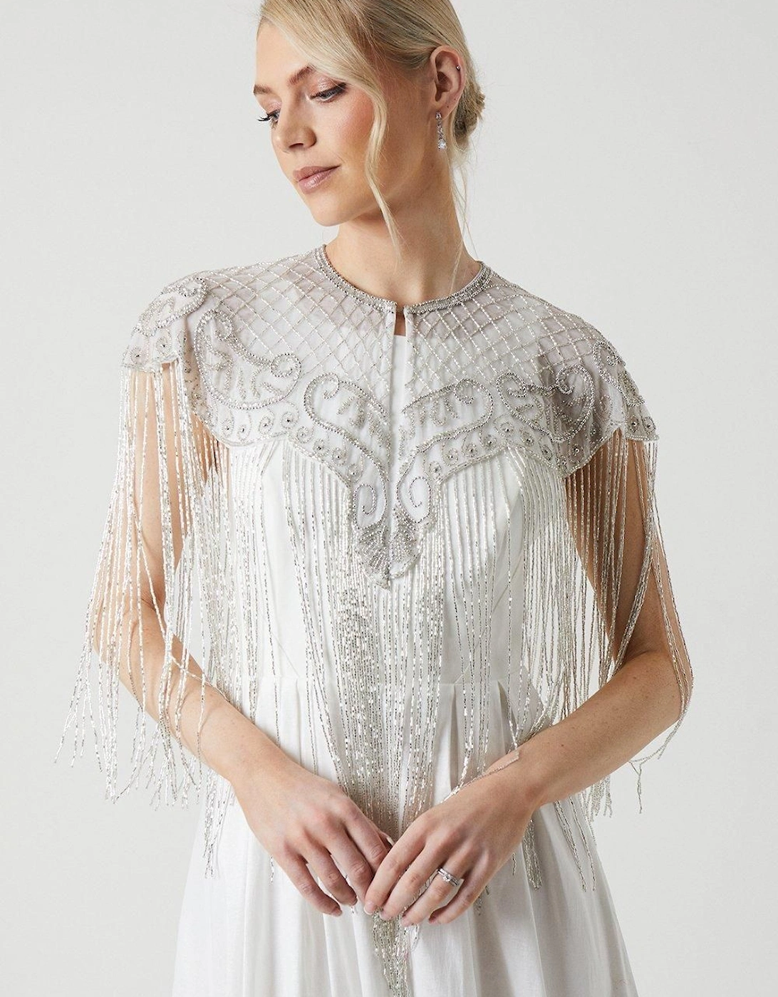 Baroque Embellished Bridal Cape, 6 of 5