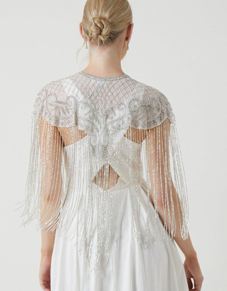 Baroque Embellished Bridal Cape