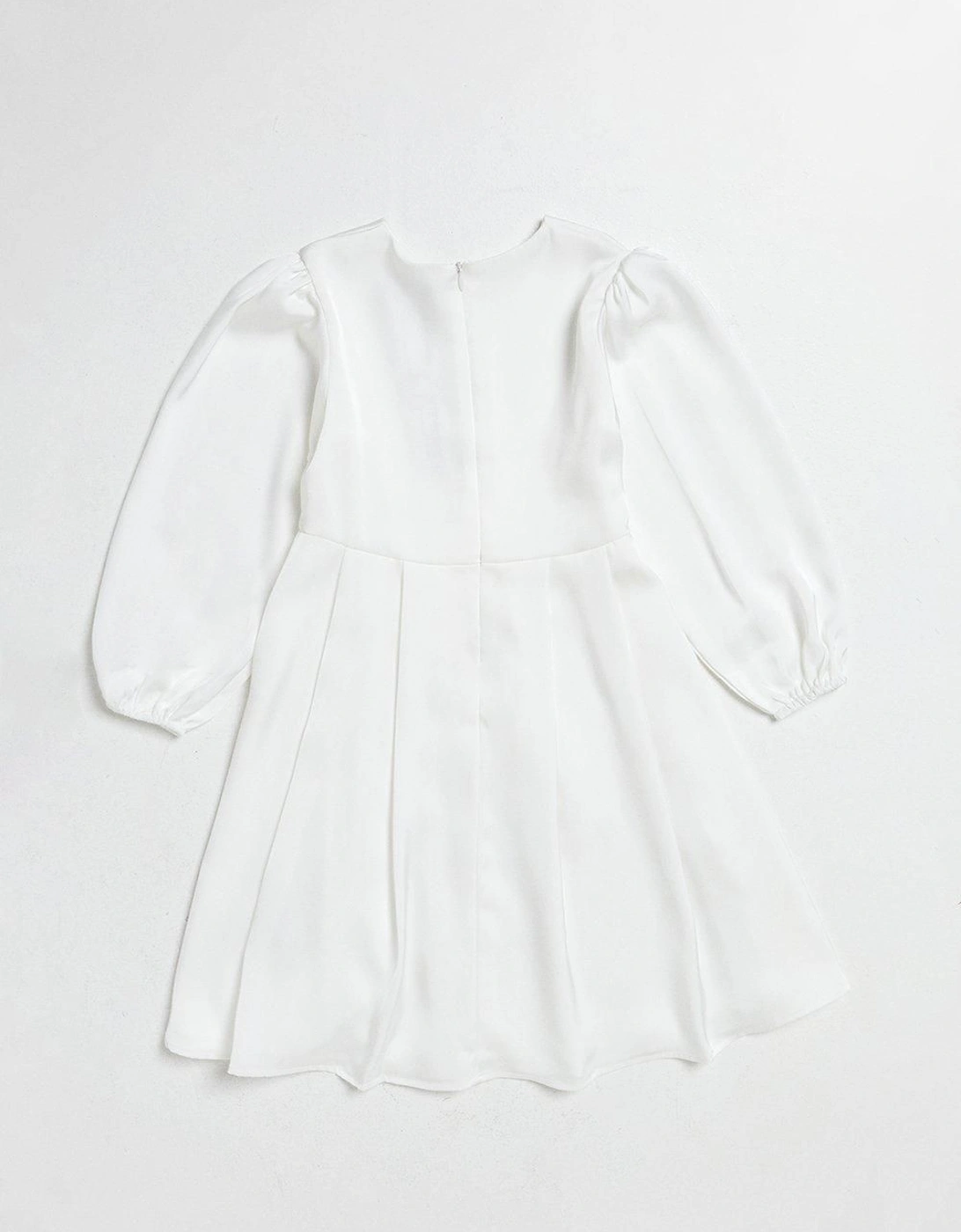 Flower Girl Long Sleeve Satin Dress