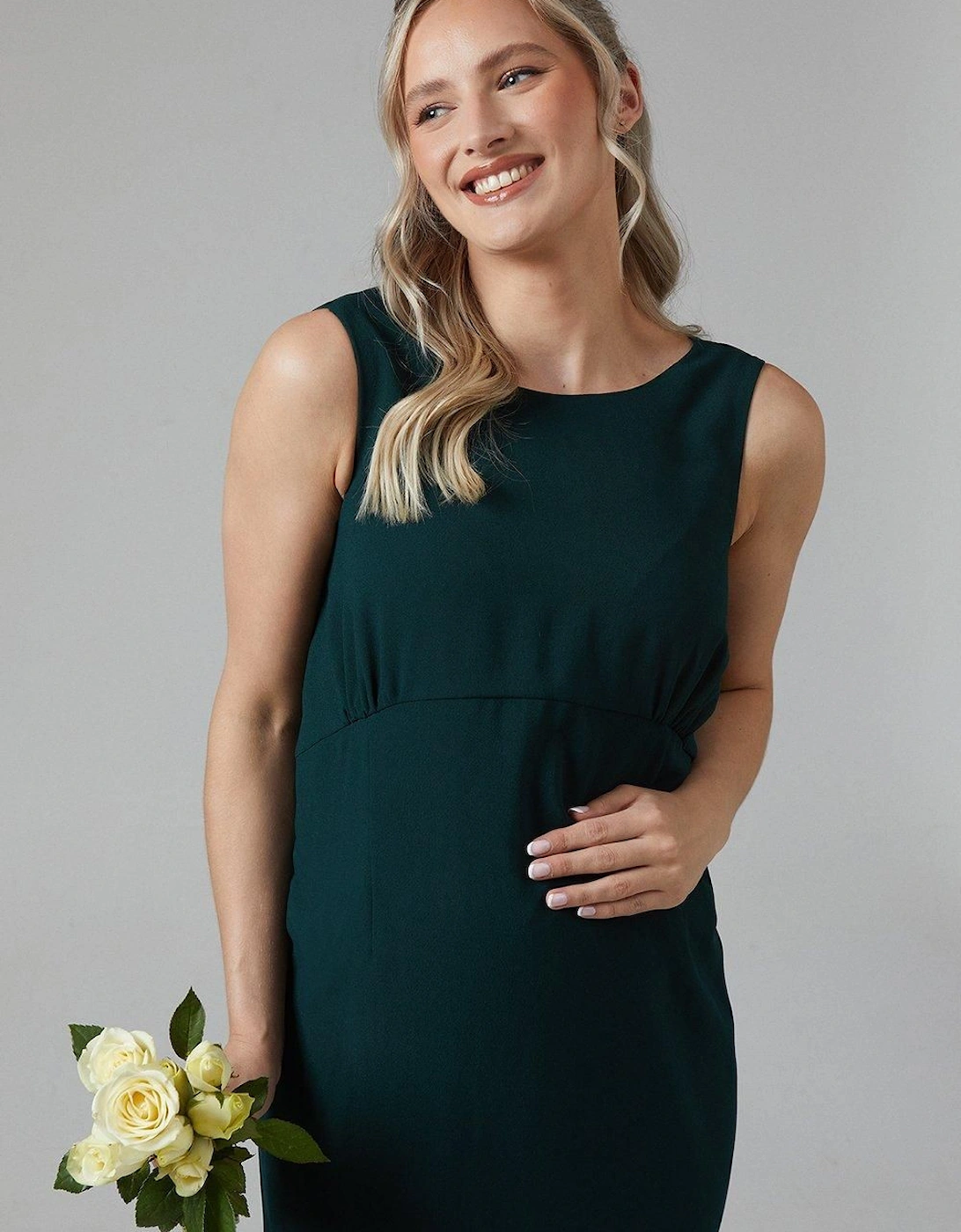 Maternity Cowl Back Fishtail Bridesmaid Maxi Dress