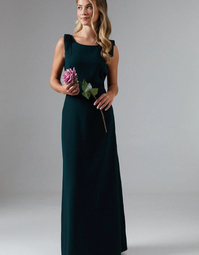 Teen Tie Shoulder Bridesmaid Dress