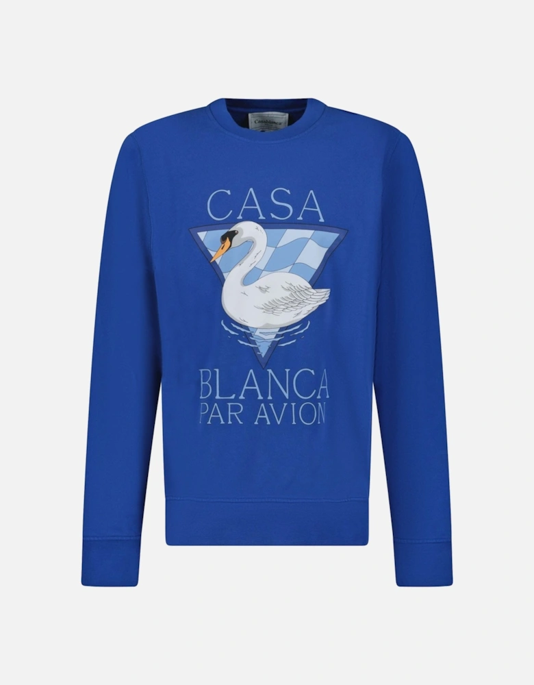 'Par Avion' Sweatshirt Blue