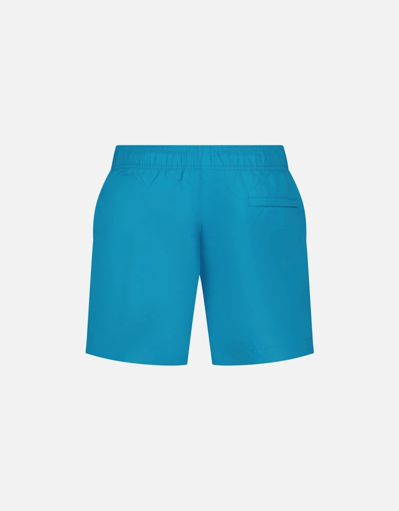 "Off" Writing Design Swim Shorts Blue