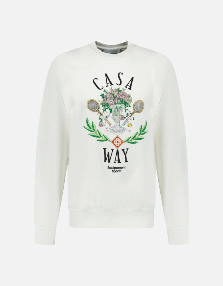 'Casa Way' Graphic Print Sweatshirt White