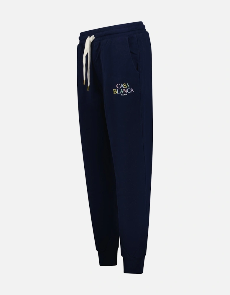 Loopback Writing Logo Sweatpants Navy