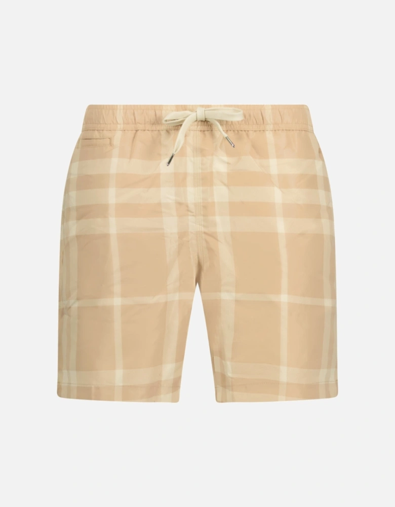 Check Swim Shorts Soft Fawn