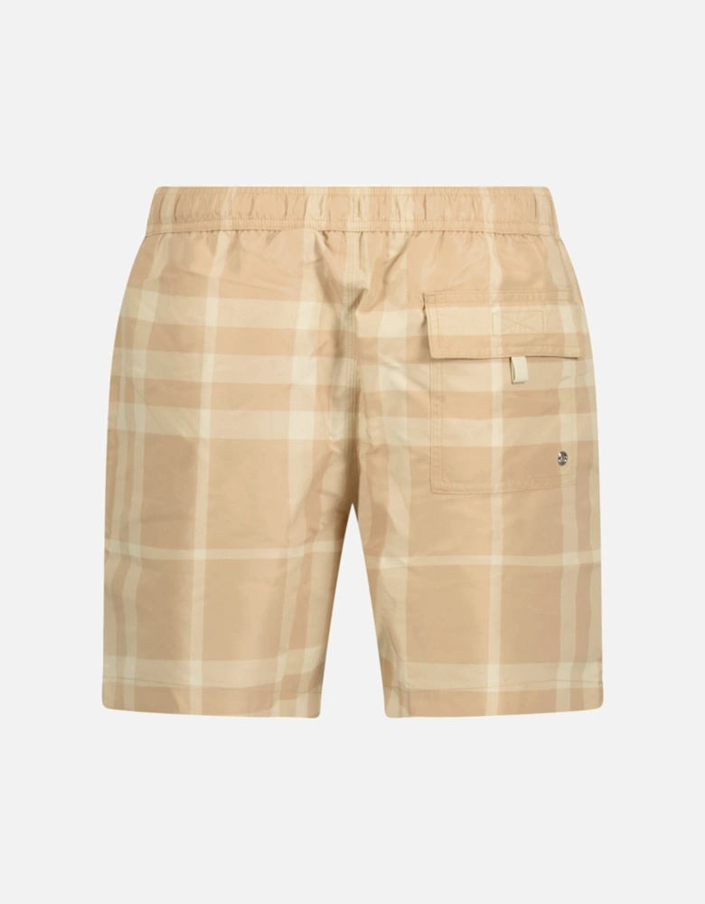 Check Swim Shorts Soft Fawn