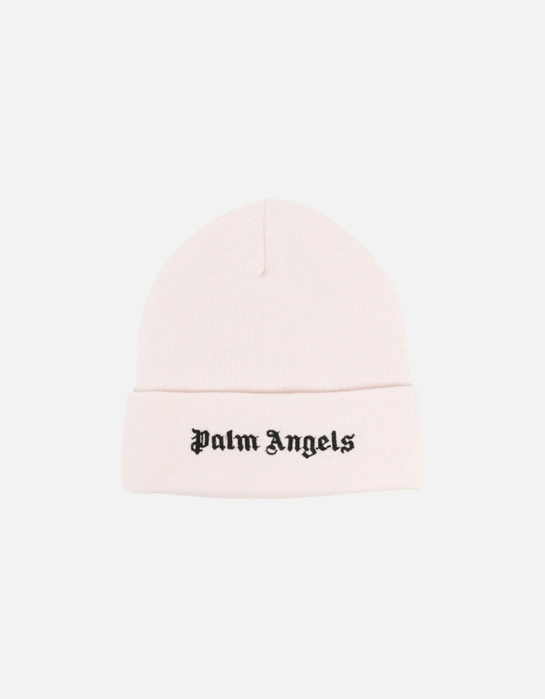 Logo Embroidery Beanie Pink & Black