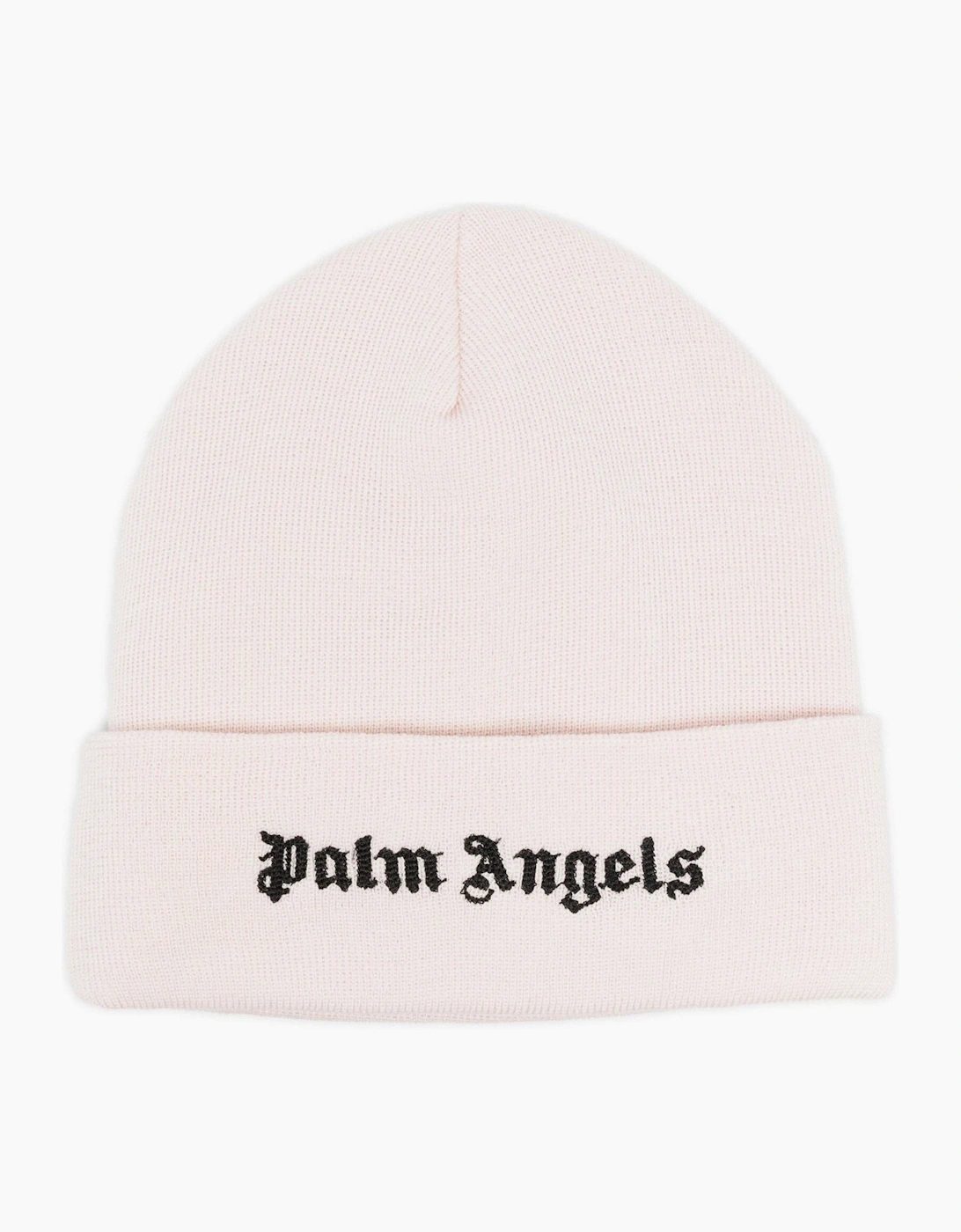 Women's Palm Angels Logo Embroidery Beanie Pink & Black