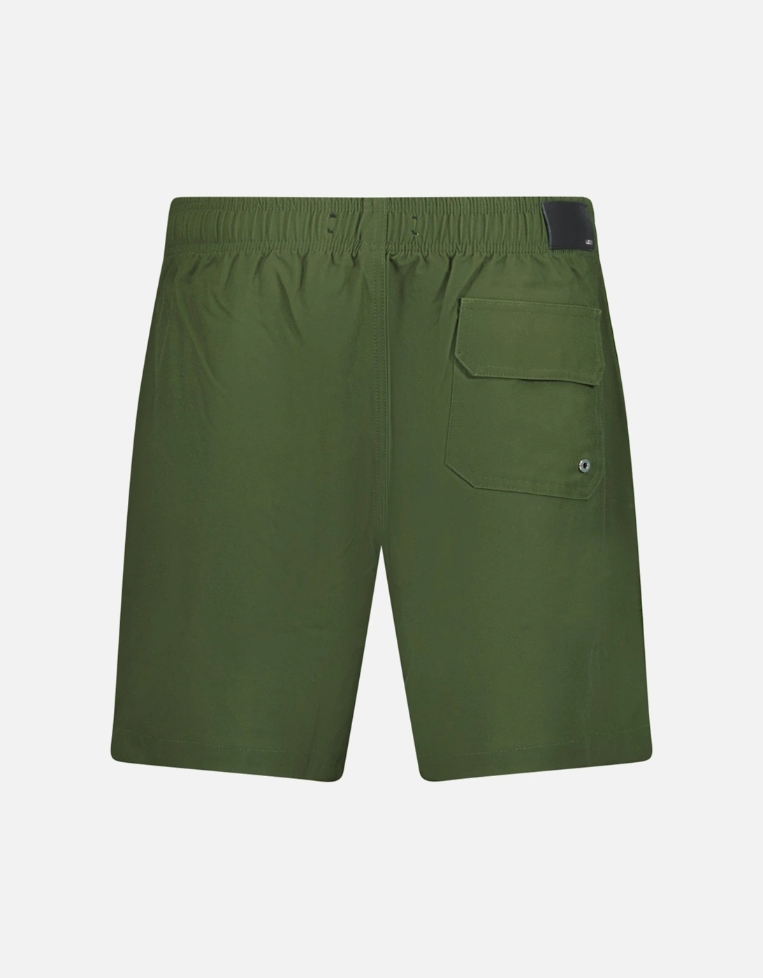 Core Logo Drawstring Swim Shorts Olive Green