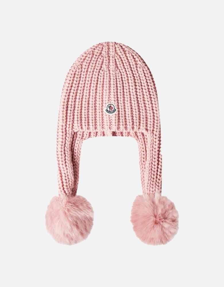 'Berretto' Beanie Bobble Hat Pink