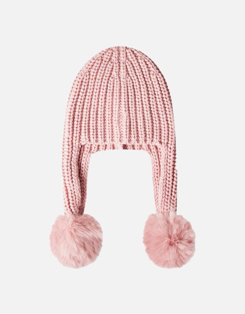 'Berretto' Beanie Bobble Hat Pink