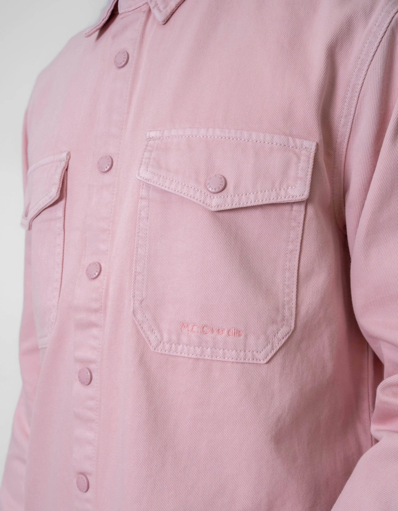 Relaxed Denim Overshirt Dusty Pink