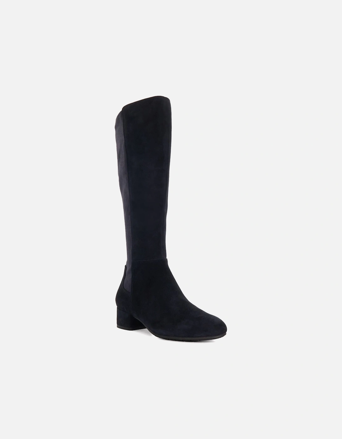 Dune London Womens Ladies  Tayla - Wide Fit Stretch Knee-High Boots - Navy - Size: 4