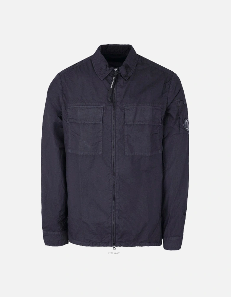 Lens Chrome Overshirt Jacket Navy